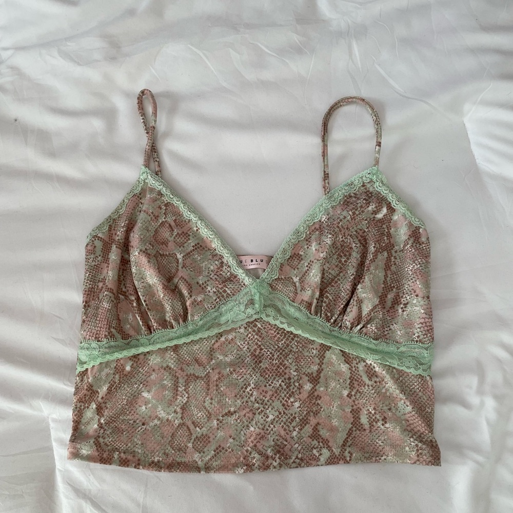 Blue Blush snake skin cami in a size small